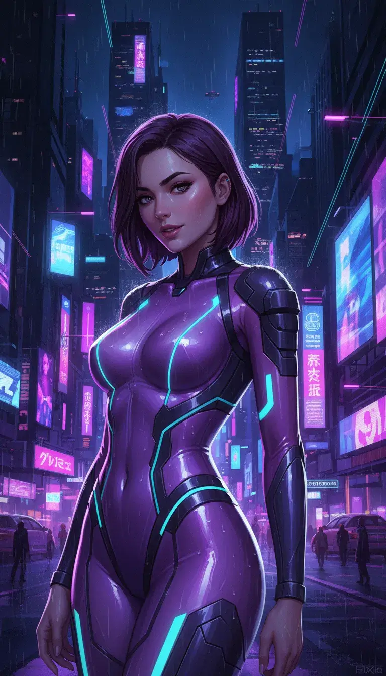 Cyberpunk Waifu Anime