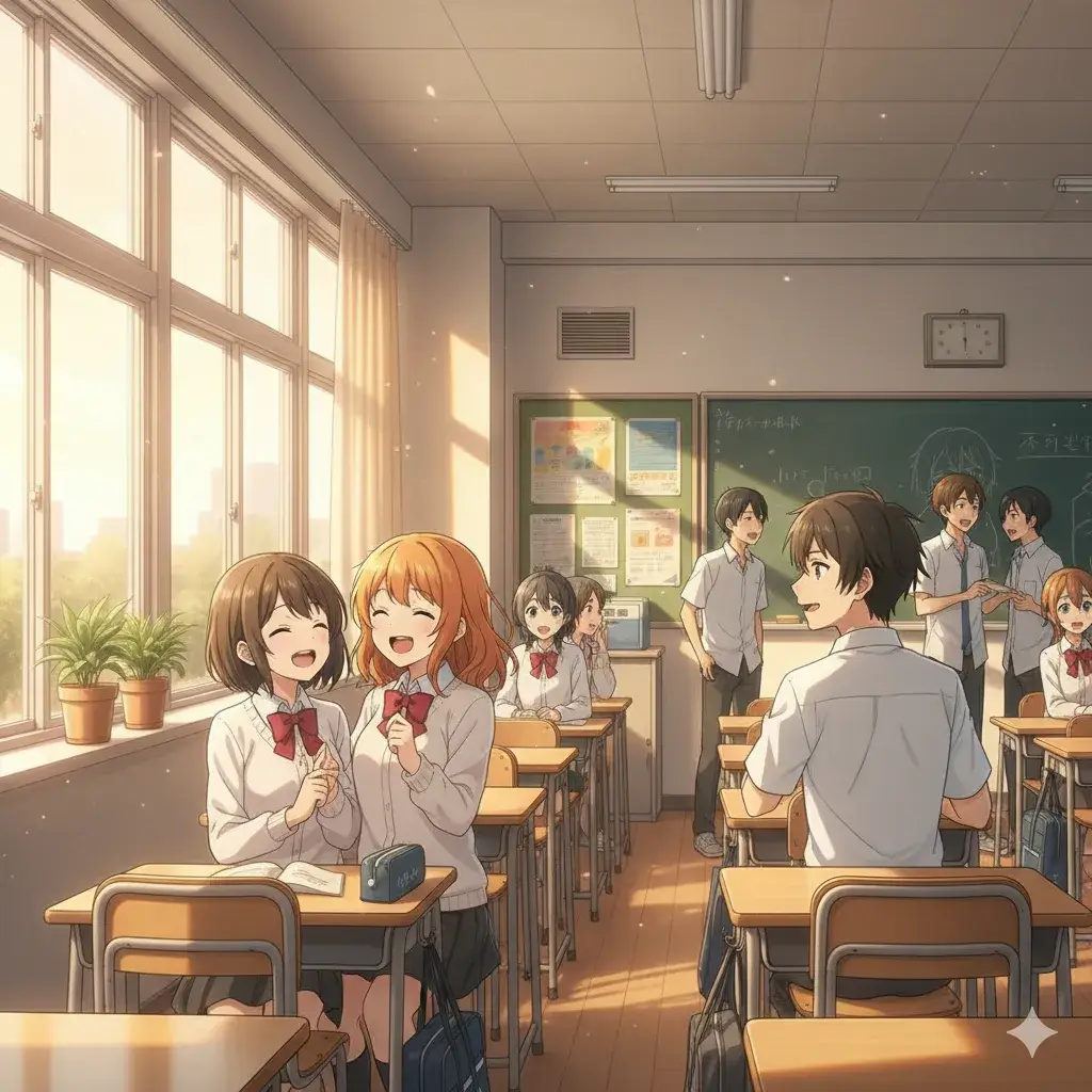 Anime School Scene